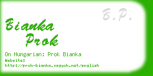 bianka prok business card